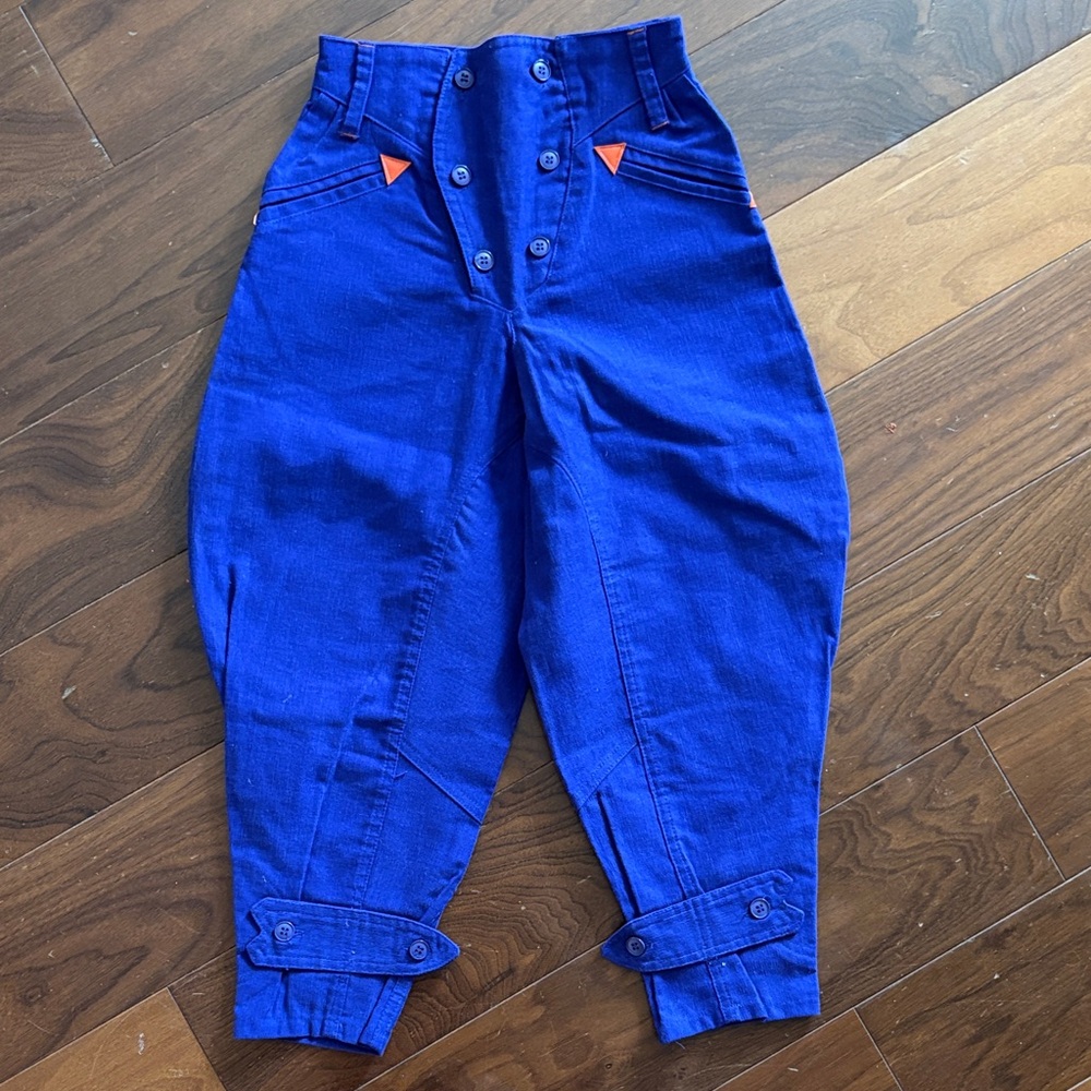 Vintage Oilily Vibrant deep royal purple High-Waisted balloon pants 100% cotton